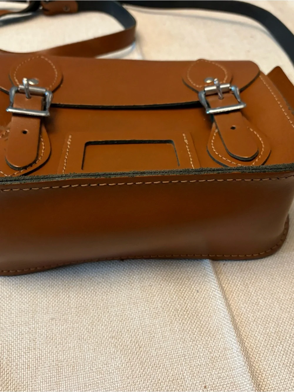 The Leather Satchel Co. Tan Leather Mini Satchel / Crossbody Bag